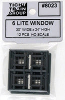 Tichy Train Group HO 8023 30" x 24" 6 Lite Window (12)
