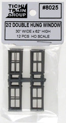 Tichy Train Group HO 8025 30" x 62" 2/2 Double Hung Window (12)