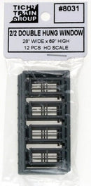 Tichy Train Group HO 8031 28" x 69" 2/2 Double Hung Window (12)