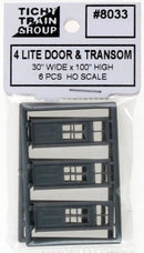 Tichy Train Group HO 8033 4 Lite Door and Transom (6)