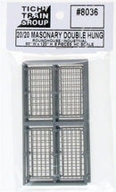 Tichy Train Group HO 8036 60" x 120" 20/20 Double Hung Masonry Window (8)