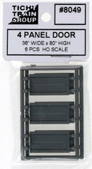 Tichy Train Group HO 8049 36" x 80" 4-Panel Door (6)