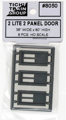Tichy Train Group HO 8050 2-Lite 2-Panel Door (6)