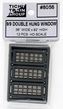 Tichy Train Group HO 8056 38" x 92" 9/9 Double Hung Window (12)