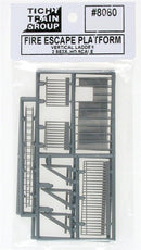 Tichy Train Group HO 8060 Fire Escape Platform with Vertical Ladder (2 sets)