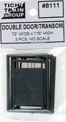 Tichy Train Group HO 8111 Double Door with Transom (3)