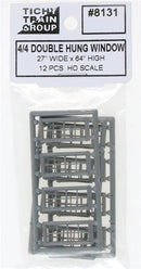 Tichy Train Group HO 8131 27" x 64" 4/4 Double Hung Window (12)