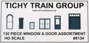 Tichy Train Group HO 8134 Window and Door Assortment II (130)