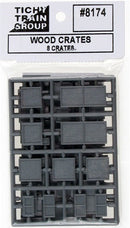 Tichy Train Group HO 8174 Wood Crates Kit (8 crates)