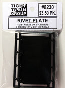 Tichy Train Group HO 8230 2.5" x 1.5" Rivet Plate (2) (d)