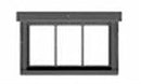 Tichy Train Group HO 8243 3-Pane Horizontal Window with Fancy Top Trim (12)