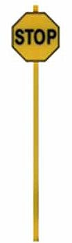 Tichy Train Group HO 8248 Early Stop Sign, Yellow (15)