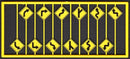 Tichy Train Group HO 8254 Road Path Warning Signs (12)