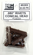 Tichy Train Group HO 8269 Conical Head Rivet .08" Diameter (96) (d)