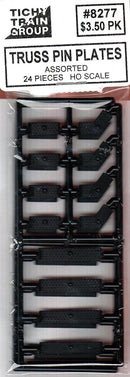 Tichy Train Group HO 8277 Truss Pin Plates, Assorted (24)
