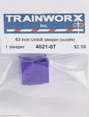 Trainworx N 4021-07 Peterbilt Semi Tractor 63" Unibilt Sleeper, Purple