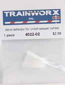 Trainworx N 4022-02 Wind Deflector for Peterbilt 379 Tractor with Unibilt Sleeper, White