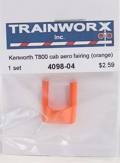 Trainworx N 4098-04 Kenworth T800 Semi Tractor Cab Aero Fairing (Orange)