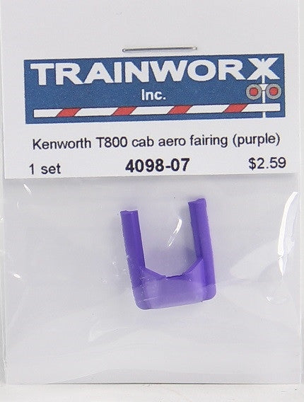 Trainworx N 4098-07 Kenworth T800 Semi Tractor Cab Aero Fairing (Purple)