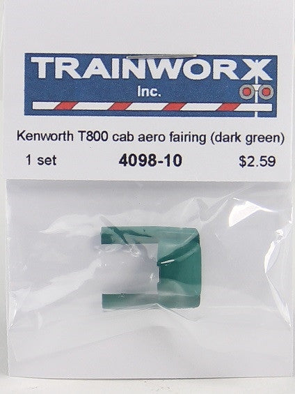 Trainworx N 4098-10 Kenworth T800 Semi Tractor Cab Aero Fairing (Dark Green)