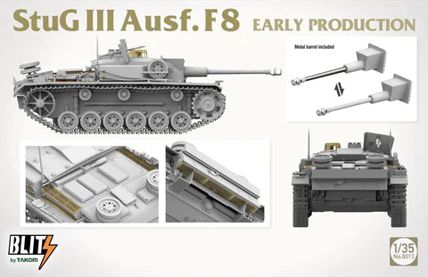 Takom Models - 8013 - 1:35 -StuG III Ausf F8 Early Production Tank Kit