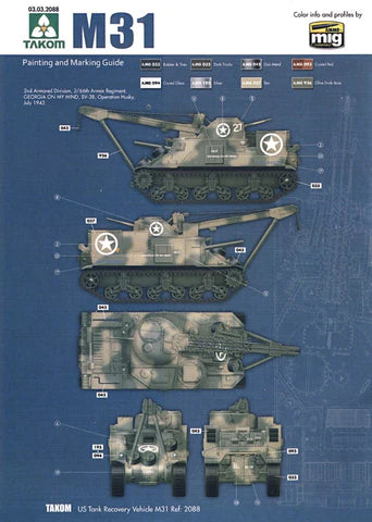Takom 2088 US M31 Tank Recovery Vehicle Kit