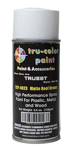 Tru-Color Paint 4023 Aerosol Spray Paint Can, Matte Roof Brown (4.5oz)