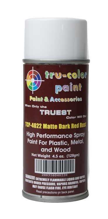 Tru-Color Paint 4022 Aerosol Spray Paint Can, Matte Rust Dark (4.5oz)