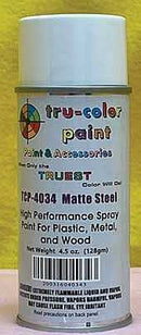 Tru-Color Paint 4034 Aerosol Spray Paint Can, Matte Steel (4.5oz)