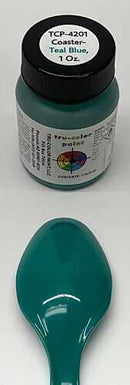 Tru-Color Paint 4201 Railroad Color Acrylic Paints, Coaster Teal Blue (1oz)