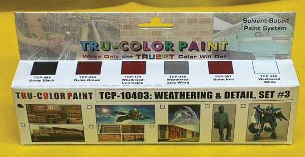 Tru-Color Paint 10403 Weathering Paint 6-Color Set #3, Includes: #9, 93, 173, 348, 357, 359 (1oz Per Bottle)