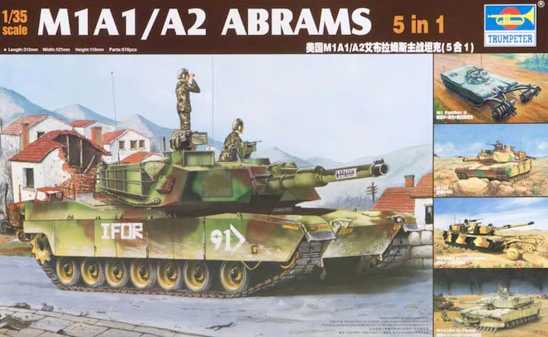 Trumpeter 01535 M1A1/A2 Abrams 5 in 1 1:35
