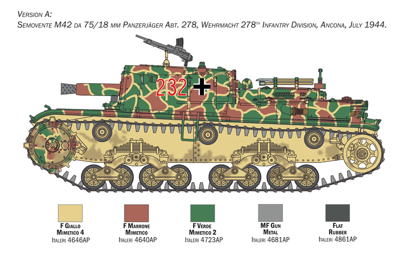 Italeri 6569 - SCALE 1 : 35 SEMOVENTE M42 da 75/18