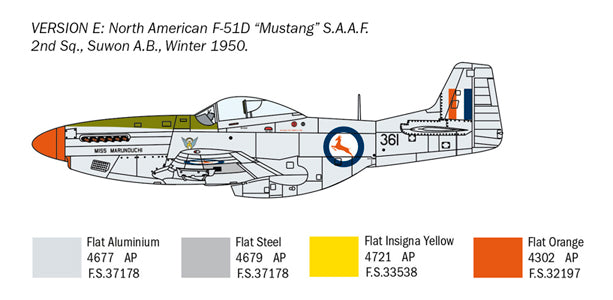 Italeri 1452 - SCALE 1 : 72 North American F-51D Mustang Korean War