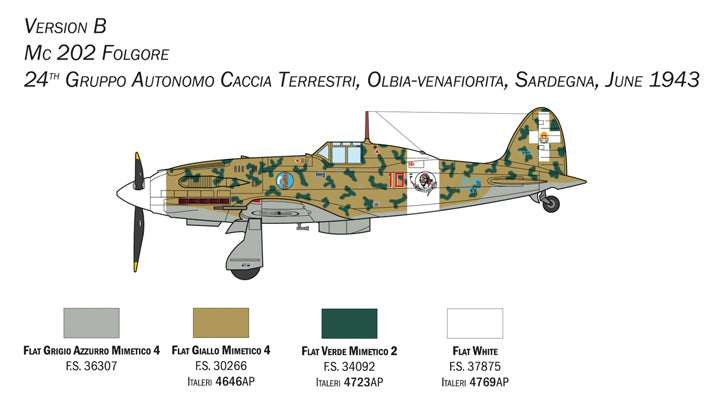 Italeri 1439 - SCALE 1 : 72 MC.202 Folgore