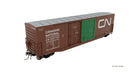 Rapido 173005 HO NSC 5304 Plug & Sliding Door Boxcar - Ready to Run -- Canadian National (North America Scheme, gray, white, CNNA Logo)