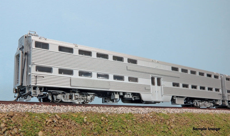 PREORDER Rapido 145005 HO Budd Gallery Bi-Level Commuter Cab Coach & 2 Coach Set - Ready to Run -- Metra Set #2 (Cab #801 Coaches #762, 780, Burlington Lettering)