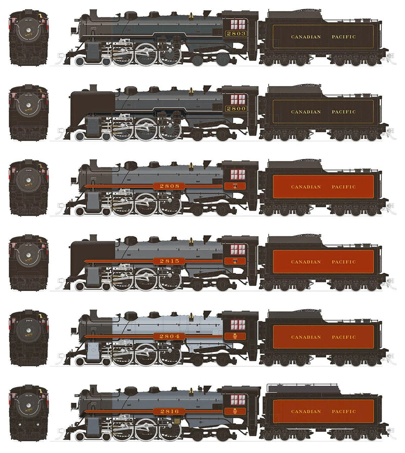 PREORDER Rapido 601514 HO Class H1b 4-6-4 Hudson - Sound and DCC -- Canadian Pacific No Number (bright maroon, gray, black, Beaver Shield)