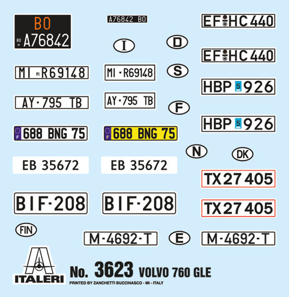 Italeri 3623 - SCALE 1 : 24 Volvo 760 GLE