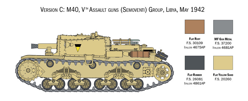 Italeri 15768 - SCALE 1 : 56 Italian Tanks - Semoventi M13/40 - M14/41 - M40 - M41