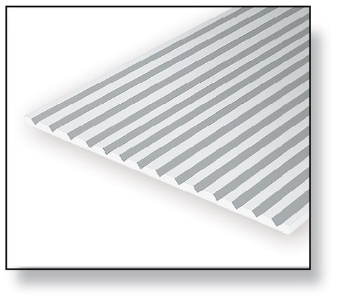 Evergreen Scale Models 14040 12 x 24 x .04" V-Groove Styrene Siding Sheet, .040" Spacing