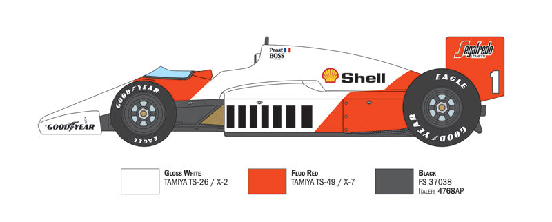 Italeri 4711 - SCALE 1 : 12 McLaren MP4/2C Prost-Rosberg