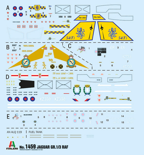 Italeri 1459 - SCALE 1 : 72 Jaguar GR.1/GR.3 RAF