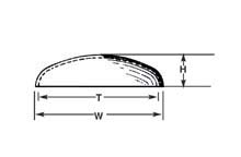 Plastruct 95751 VHE-48 Elliptical Domes, 1-1/2" (5-Pack)