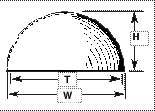 Plastruct 95867 Acrylic Domes-Hemispherical -- 5" Diameter, All Scales