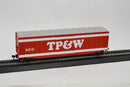 Value Trains USA HO 10095 Boxcar, Toledo Peoria & Western RED 1980s