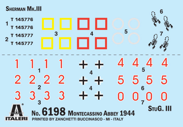 Italeri 6198 - SCALE 1 : 72 Montecassino Abbey 1944 Breaking the Gustav Line - BATTLE SET