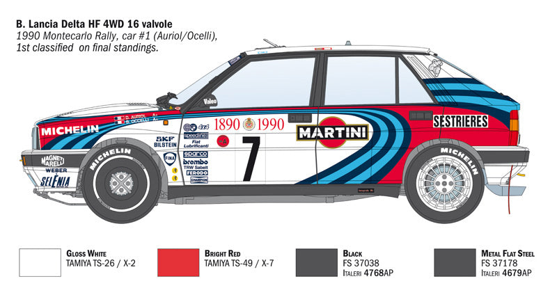 Italeri 4709 - SCALE 1 : 12 Lancia Delta HF integrale 16v