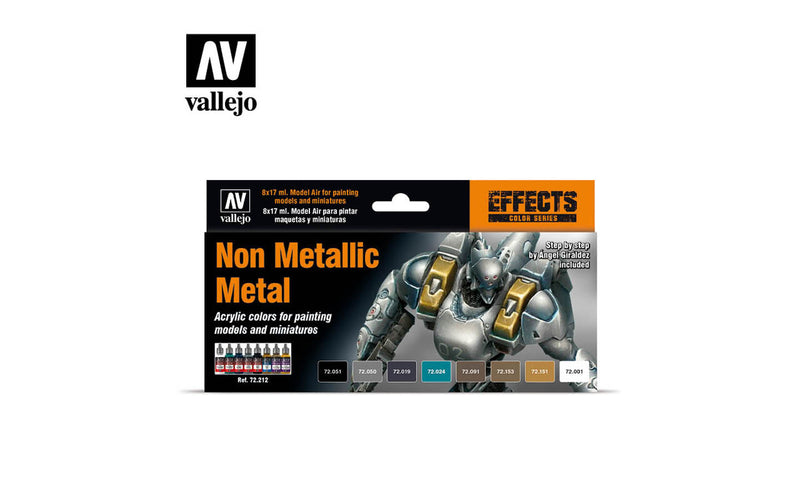 Vallejo Acrylic Paints 72212 Non Metallic Metal Paint Set (8-Pack