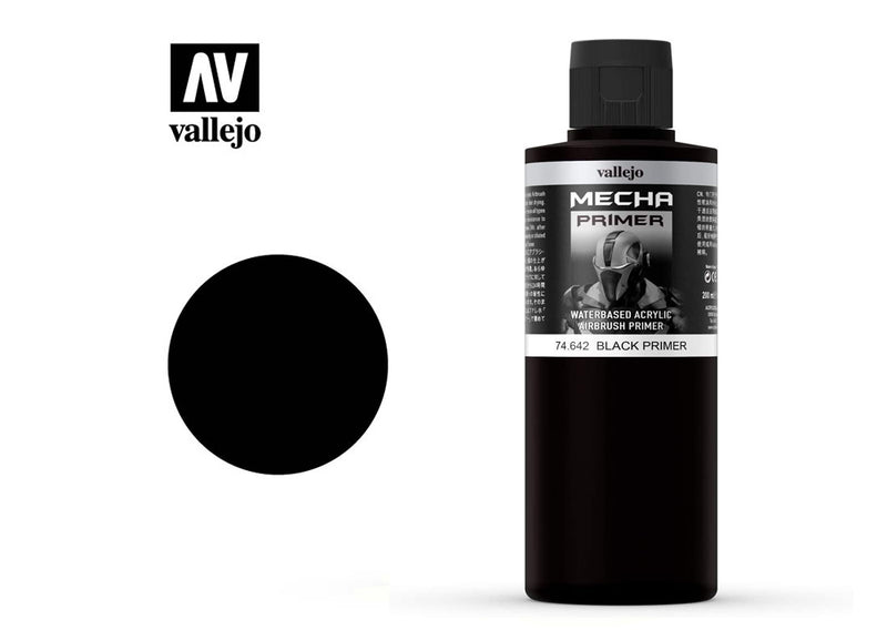 Vallejo Acrylic Paints 74642 Mecha Primer Paint, Black